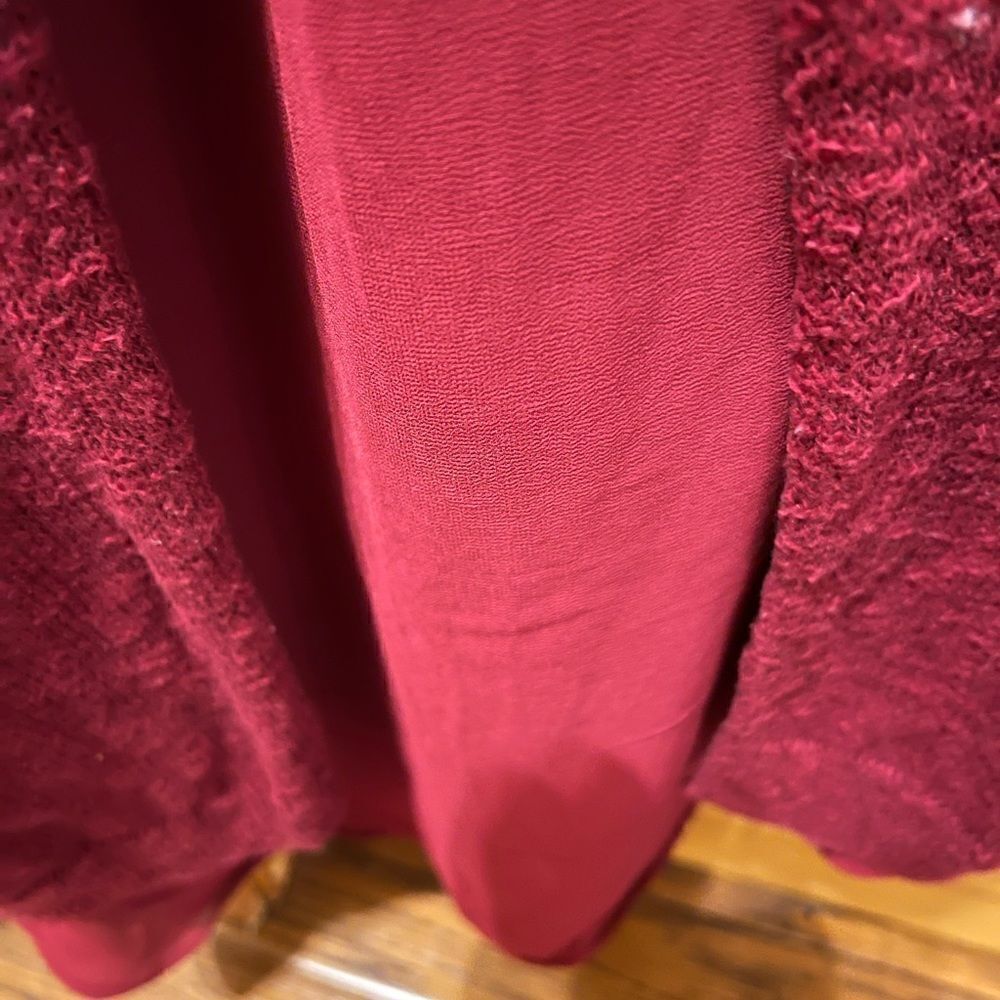 Lucky Brand red loosen knit sleeve top size medium - Picture 5 of 5